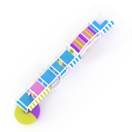 Детский игровой лабиринт «Фазенда» 32,375м² (9,25*3,5*2,8м)