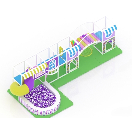 Детский игровой лабиринт «Фазенда» 32,375м² (9,25*3,5*2,8м)