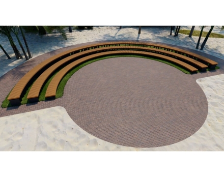 Амфитеатр Радиус 6-8 м, без спинок