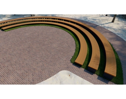 Амфитеатр Радиус 6-8 м, без спинок