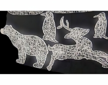 Плоские фигуры для украшения фасада со светодиодами Олень