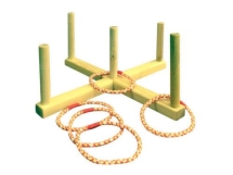 Кольцеброс деревянный Ранний старт с 5 кольцами