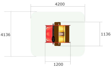 Качалка на пружине Кабриолет У1 КЧ086 для детской площадки