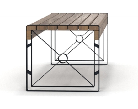 Банкетка стальная Фотела 1,8 м