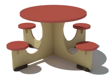 Детский игровой стол Солнышко тип 1 для игровой площадки