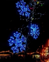 Световая фигура Светящаяся снежинка односторонняя 0,7 м