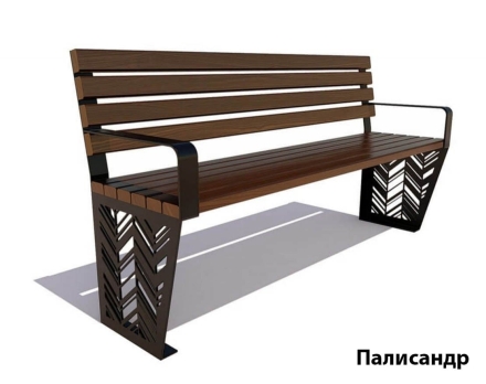 Парковая скамейка Гарнизон, Сосна 2,5 м
