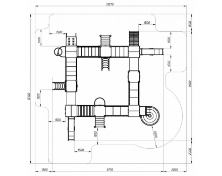 Детская игровая площадка Остров детства (Город) H=1200 H=2000 ДИК 2.01.8.02-21