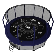 Батут Unix line Supreme Game 12 ft (blue) с защитной сеткой