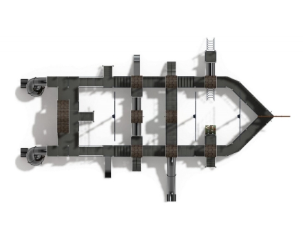 Детская игровая площадка Баркентина Летучий Голландец (нержавейка скат) ДИК 2.03.3.06-21 H=1200 Н=1500 H=2000