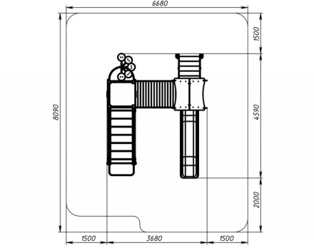 Детская игровая площадка Лукоморье ДИК 2.25.06-01 H=1200