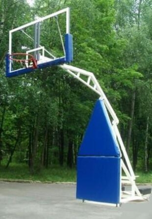 Стойка баскетбольная мобильная складная, массовая, вынос 3,25 м.