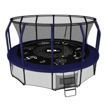 Батут Unix line Supreme Game 14 ft (blue) с защитной сеткой