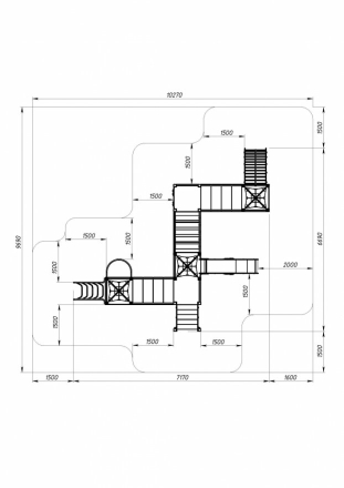 Детская игровая площадка Космопорт горка Н 1200 ДИК 2.14.07-01