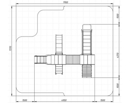 Детская игровая площадка В гостях у сказки ДИК 1.05.01-06.С H=900