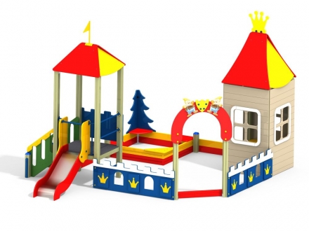 МФ 3.26 Песочный дворик с горкой Н=700 мм