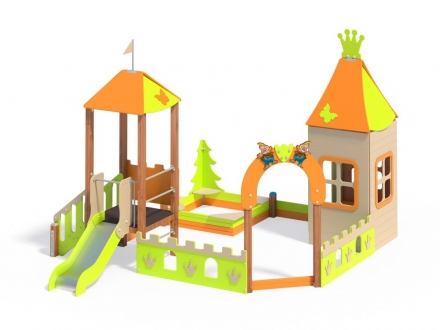 МФ 3.26 Песочный дворик с горкой Н=700 мм