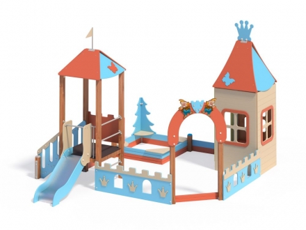 МФ 3.26 Песочный дворик с горкой Н=700 мм