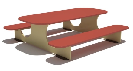 Детский игровой стол Солнышко тип 3 для игровой площадки