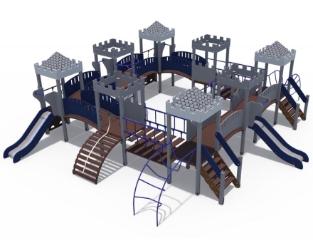 Детский игровой комплекс Переходы с 4-я горками Н-900 ДИО 13090.1