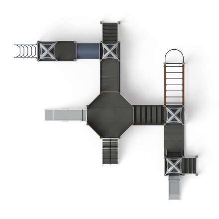 Детская игровая площадка Космопорт горка Н 1200,750 ДИК 2.14.03-01