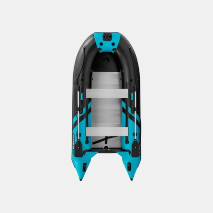 Gladiator C 330 AL ACTIVE Черно-бирюзовый моторная лодка ПВХ Алюминиевый пайол