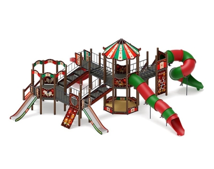 Детская игровая площадка Карнавал Шапито ДИК 2.22.05-01 H=1200 H=2000, винтовой скат