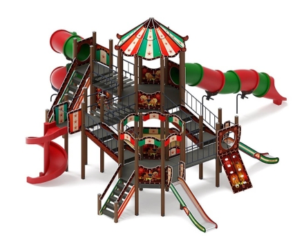 Детская игровая площадка Карнавал Шапито ДИК 2.22.05-01 H=1200 H=2000, винтовой скат
