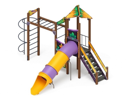 Детская игровая площадка Волшебный город Майя ДИК 2.19.04-01 Н=1500 горка труба