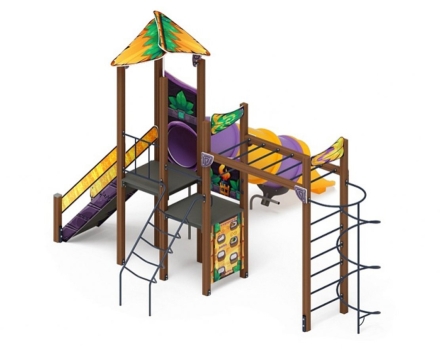 Детская игровая площадка Волшебный город Майя ДИК 2.19.04-01 Н=1500 горка труба