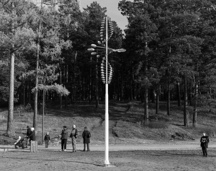 Скульптура из нержавеющей стали Торнадо Увеличенный размер