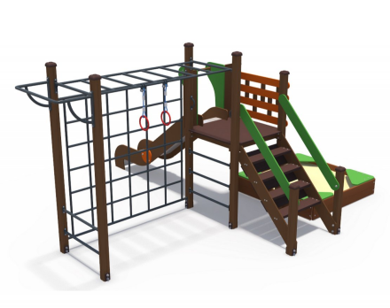 Детский игровой комплекс Май Браун с кольцами Н-1200 ДИО 04021