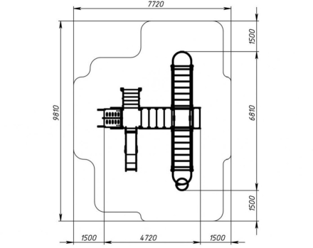 Детская игровая площадка Аэроплан (мульт) ДИК 2.03.4.02-01 Н=1200