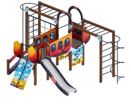 Детская игровая площадка Аэроплан (мульт) ДИК 2.03.4.02-01 Н=1200