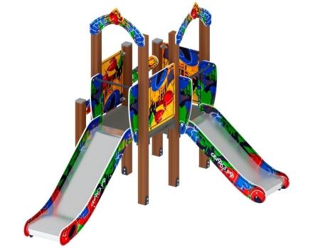 Детская игровая площадка Карапуз Граффити ДИК 1.001.07-03 Н=750 Н=900