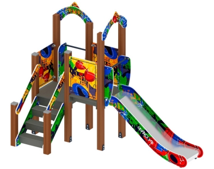 Детская игровая площадка Карапуз Граффити ДИК 1.001.07-03 Н=750 Н=900