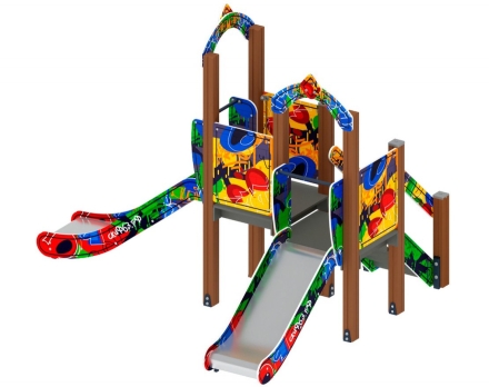 Детская игровая площадка Карапуз Граффити ДИК 1.001.07-03 Н=750 Н=900