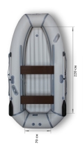 Моторная лодка ПВХ Флагман 300 HT НДНД надувная гребная