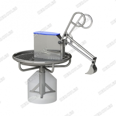 Песочный экскаватор двухместный (нержавеющая сталь)