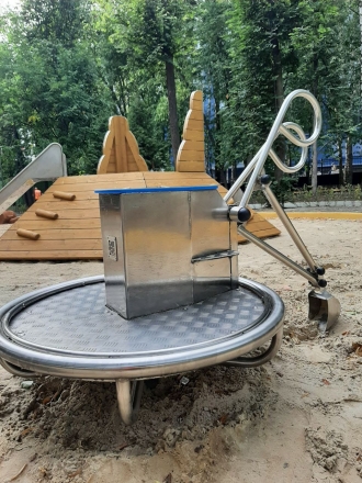 Песочный экскаватор двухместный (нержавеющая сталь)