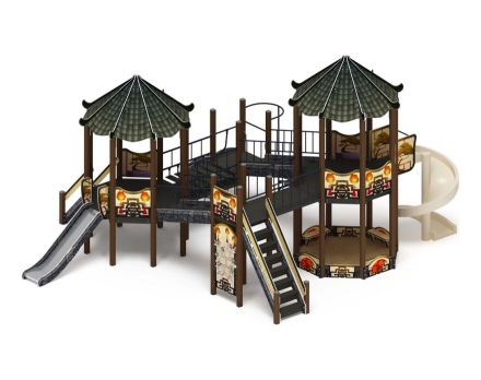 Детская игровая площадка Карнавал Шанхай ДИК 2.22.04-02 H=1200 H=2000, винтовой скат