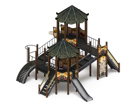 Детская игровая площадка Карнавал Шанхай ДИК 2.22.04-02 H=1200 H=2000, винтовой скат