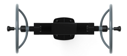 Рули (положение сидя) серый - Уличный тренажер - СТ 106-13