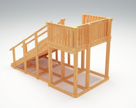 Зимняя горка TORUDA Север wood-3 (скат 3 м)