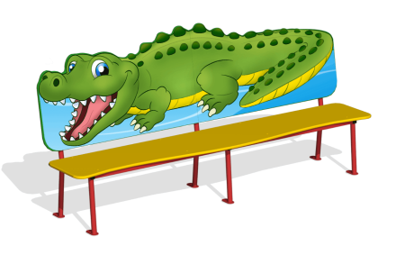Лавочка Веселый крокодил МФ-05.16Х для детской площадки