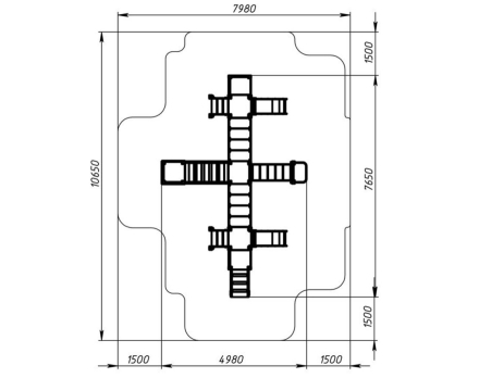 Детская игровая площадка Королевство (Коты) ДИК 1.15.05-21 H=750х