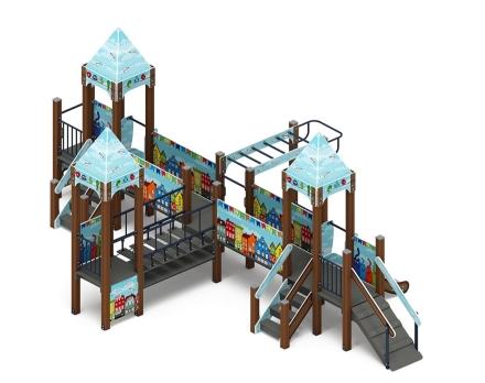 Детская игровая площадка Королевство (Коты) ДИК 1.15.05-21 H=750х