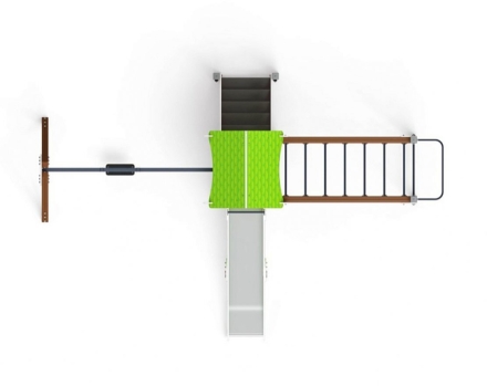 Детская игровая площадка Лукоморье ДИК 2.25.03-01.С H=1200, металлический скат