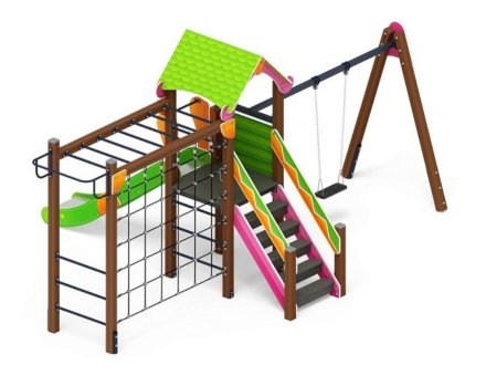 Детская игровая площадка Лукоморье ДИК 2.25.03-01.С H=1200, металлический скат
