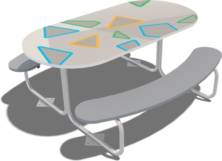 Столик со скамьями детский Визави МД050.00 для игровой площадки